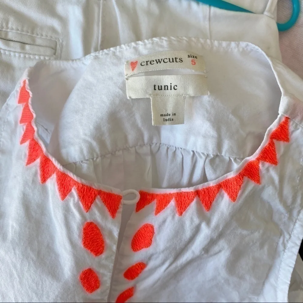 Crewcuts Tunic Outfit Girls Sz 5 Toddler White